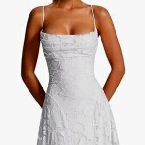 Lace Bridesmaid Dresses for Women Spaghetti Strap  A-Line Long Formal Wedding